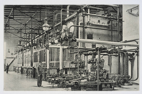 Power plant's boiler room.