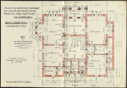 Проєкт першого поверху вілли, 1926