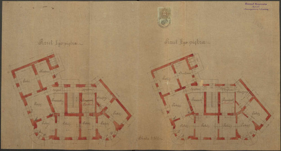 Плани будинку з проєкту Емануеля Яримовича 1895 року