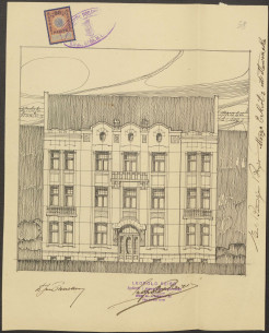Проєкт фасаду авторства Леопольда Райса, 1912