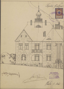 Main elevation, the 1912 design