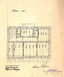 First floor plan from the original 1908 project