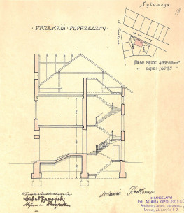 Cross-section from the original 1908 project