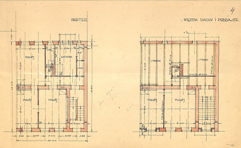 Floor plans from the unrealized 1925 project