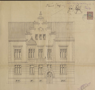 The original facade design from 1908