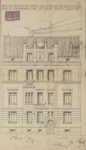 Main elevation with an added third floor (1911)