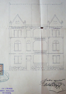 The original project of the main facade