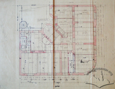 Original design drafts. Plan of the first floor