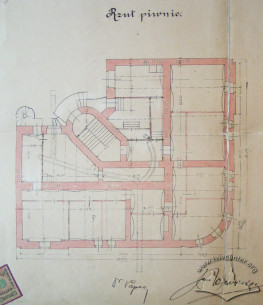 Original design drafts. Plan of the basement