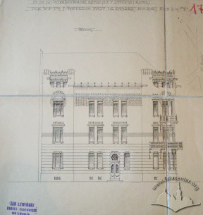 Original design drafts. The main facade