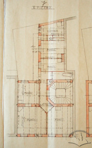 Original design drafts. Plan of the 3rd floor