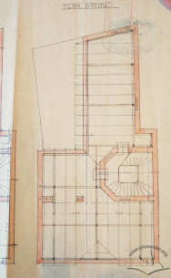 Original design drafts. Plan of the roof construction