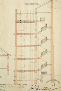 Original design drafts. Transverse section