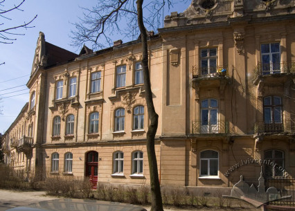 Vul. Kotliarevskoho, 24. The building amidst the adjoining townhouses
