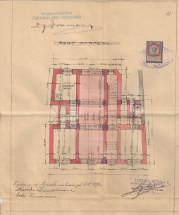 First floor plan from the 1912 project