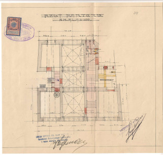 First floor plan from the updated version of the project, 1913