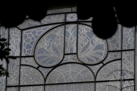 Vul. Bohomoltsia, 6. Part of the restored stained glass