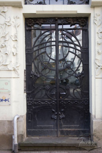Vul. Bohomoltsia, 6. The original Art Nouveau metal doors