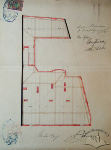 Original design drafts. Plan of the roof construction