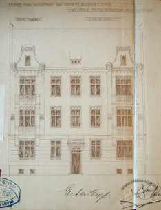 The original draft of the main facade