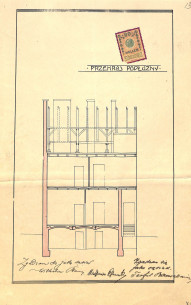 Cross-section. The original 1908 project