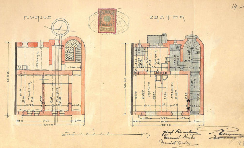Underground and first floor plans from the original 1908 project