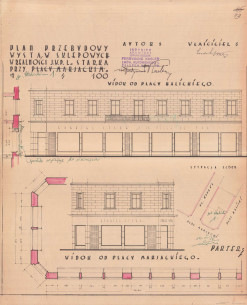 Проект реконструкції вітрини. 1938 р.