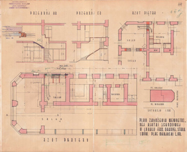 Проект влаштування внутрішніх сходів . 1938 р.