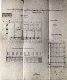 Проект реконструкції 1 поверху з крамницями. 1912 р.