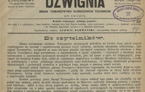 The Czasopismo Techniczne ("Technical Journal"), 1877-1914
