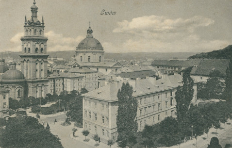 The Grammar School building on a pre-WWI postcard