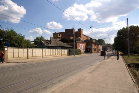 Vul. Promyslova, 52. The latest location of the city slaughterhouse. A general view of some its buildings from the northwest