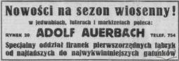 Реклама у газеті Chwila, 31.03.1929