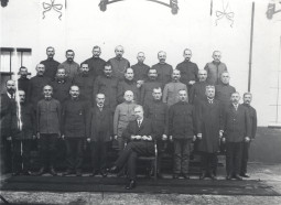 Józef Tomicki with the Municipal Electric Facilities staff.